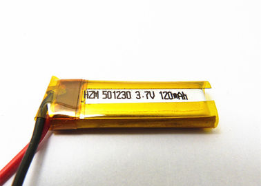 Chine Petite batterie de polymère du lithium 3.7v 501230 120mah pour l'écouteur bleu de dent fournisseur