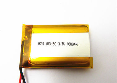 Chine 1800mah batterie 103450 de polymère de lithium de 3,7 volts avec le circuit de protection fournisseur